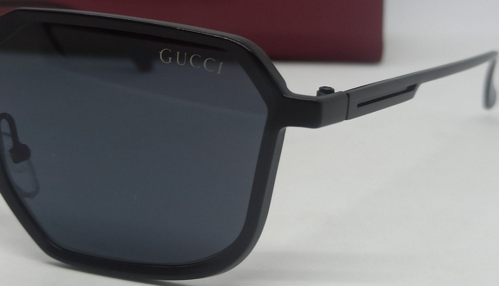 Брендові стильні чоловічі окуляри чорні в чорній метал оправі. Київ - фото 3