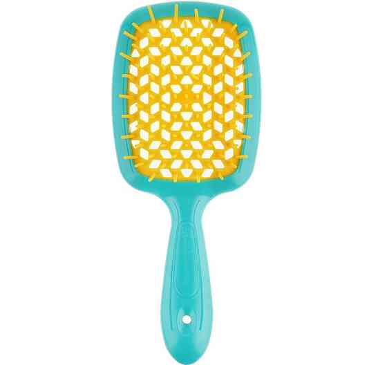 Щітка для волосся бірюзовий з жовтим Superbrush Janeke Київ