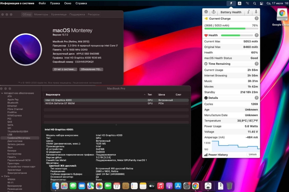 Ноутбук: MacBook Pro Retina 15