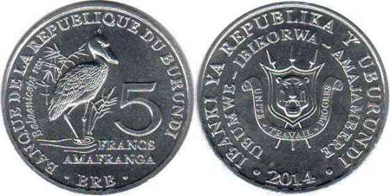 Burundi Бурунді — 5 Francs 2014 UNC птиця Полтава