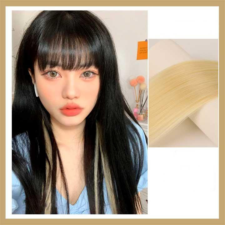 Накладне пасмо волосся кольорове на шпильках 60 см Пшенічний блонд Вінниця - фото 1