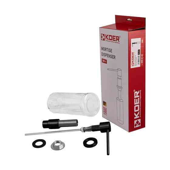 Дозатор для мийного засобу врізний Koer SDB-01-05 300 мл (колір чорний) (KR5626) Київ