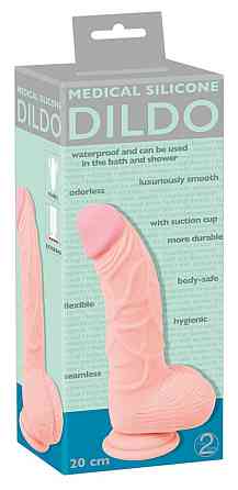 Фалоімітатор - Medical Silicone Dildo, 20 см Sex Aura Київ