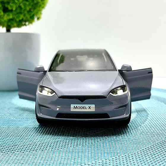 Машина Автосвіт Tesla Model X інерційна відчиняються двері капот багажник 17см Сіра (AP-2004) Чернігів