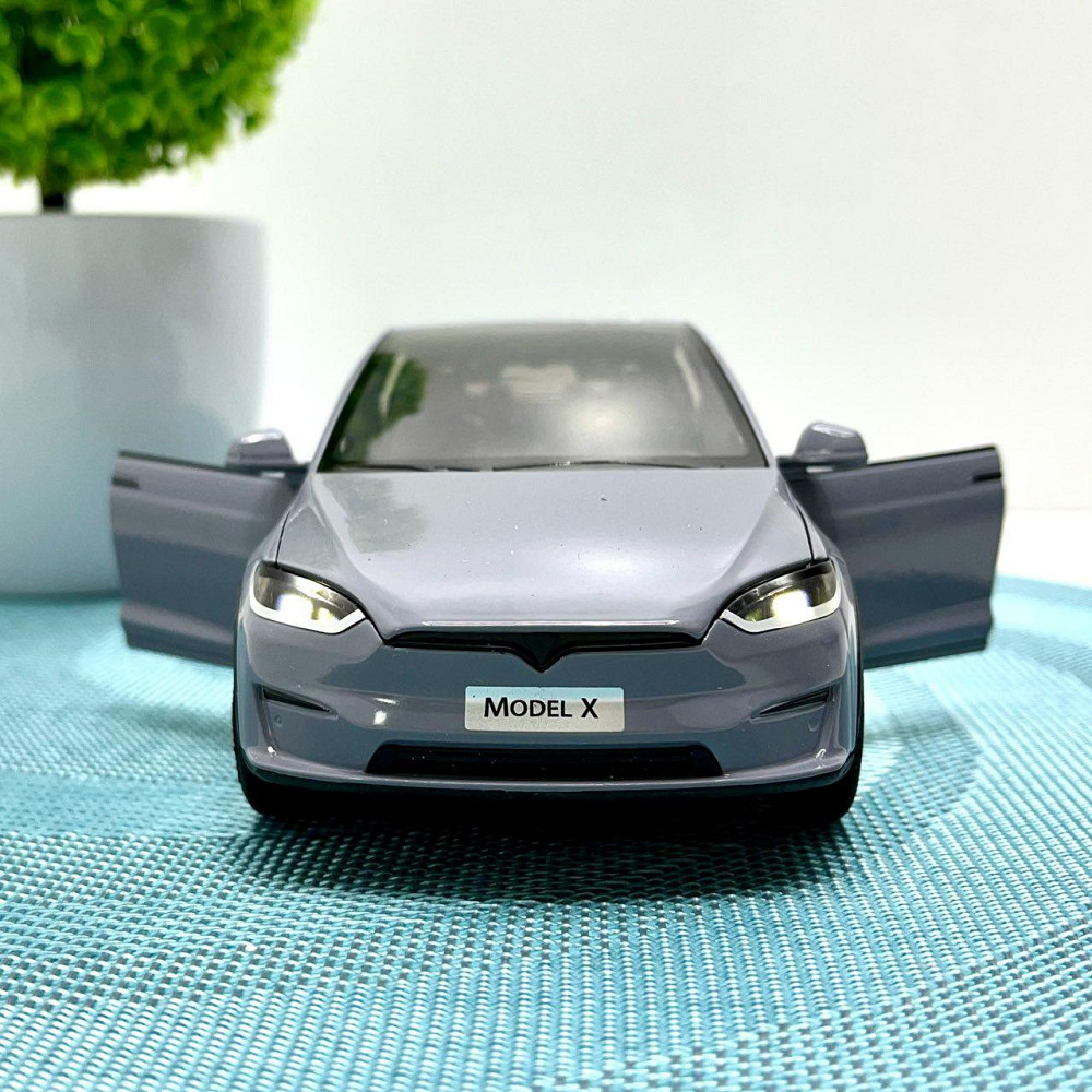 Машина Автосвіт Tesla Model X інерційна відчиняються двері капот багажник 17см Сіра (AP-2004) Чернигов - изображение 5