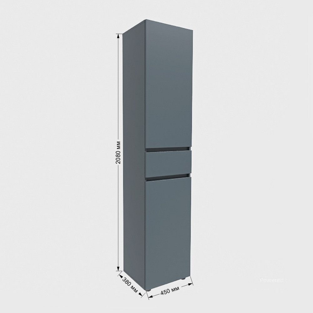 Пенал с выдвижным ящиком Эверест Лайт ПЛ-1 Графит (DTM-4906) Днепр - изображение 5