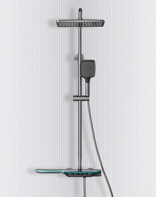 Душевая система с тропическим душем и ручной термостатической душевой системой Gun Grey (605593823) Киев - изображение 2