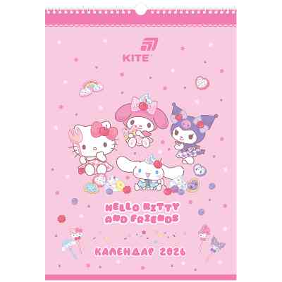 Календар Kite планер настінний Hello Kitty 2026 рік (HK26-440) Вінниця