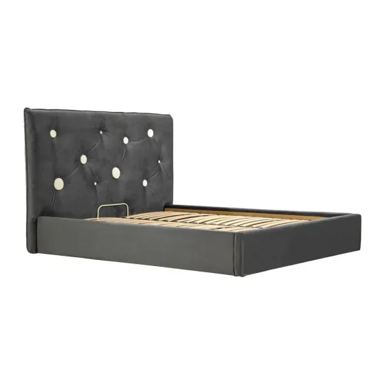 Кровать Двуспальная Vincent Comfort 160 x 190 см Beatrice 47 С подъемным механизмом и нишей для белья Темно-серый Киев