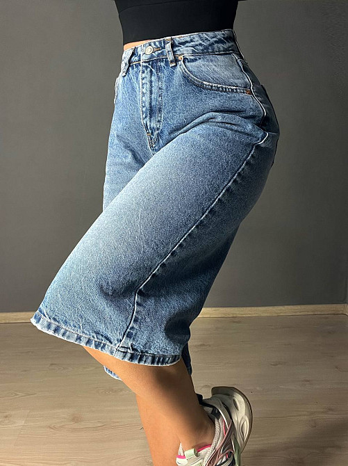 Шорти жіночі джинсові Mikaletta 9713 бермуди довгі світло-сині, світло-синій, 26, 26, 74 см, 100 см Київ - фото 7