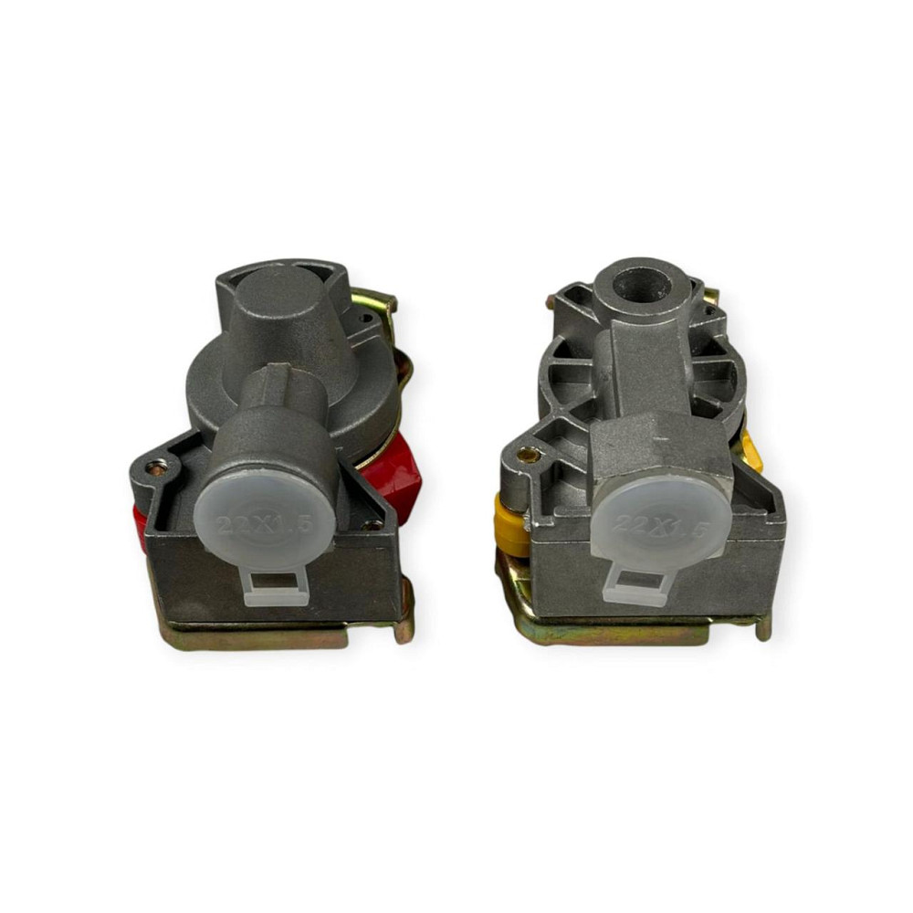 Роз'єм 22 x1.5 у зборі, зі зворотним клапаном (к-кт 2 шт) (червоний та жовтий) пневматичний Мукачево - фото 2