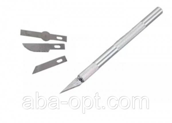 Ніж - скальпель з 4 насадками для моделювання L 14 см Дорі (шт) Одеса - фото 1