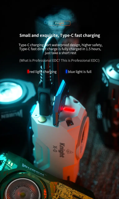 Ліхтарик Wuben X-0 EDC 1100 лм Type-C 125 м з магнітною кнопкою Вінниця - фото 6