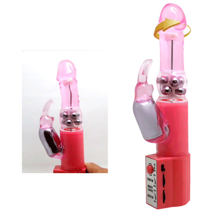 Вибратор с стимулятором клитора и ротацией BAILE - Chrisina PINK Vibration Rotation, BW-004107SY Sex Aura Киев - изображение 3