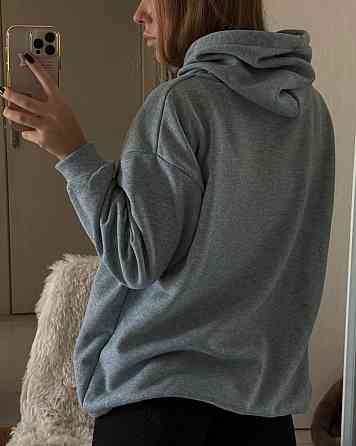 Женская базовая теплая худи трехнитка на флисе Меланж Одесса