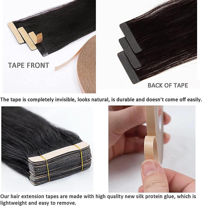 Накладні пасма натурального волосся Tape-In 50 см 50 г, Стрічкове нарощування, червоно-каштанові, 20 штук HotLulana Київ - фото 7