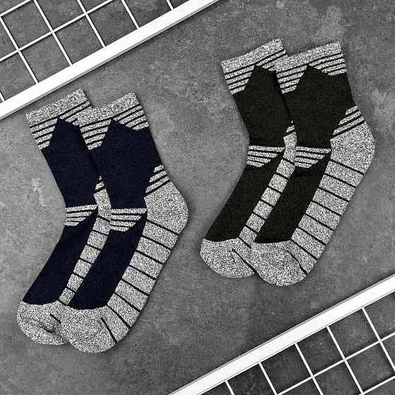 Сині з сірими вставками чоловіча шкарпетки спортивні Pobedov Heat Київ