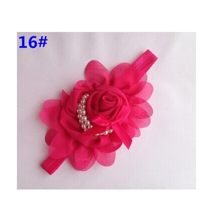 Дитяча малинова пов'язка - окружність 36-50см, розмір квітки 13см Київ - фото 3