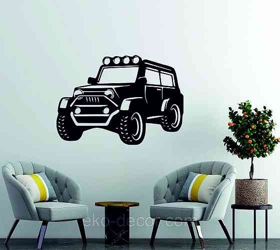 Декоративное настенное Панно «Джип» Декор на стену 110*78 см, Черный Киев