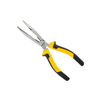 Длинногубцы изогнутые 180 мм черно-желтые ручки Мукачево - изображение 1