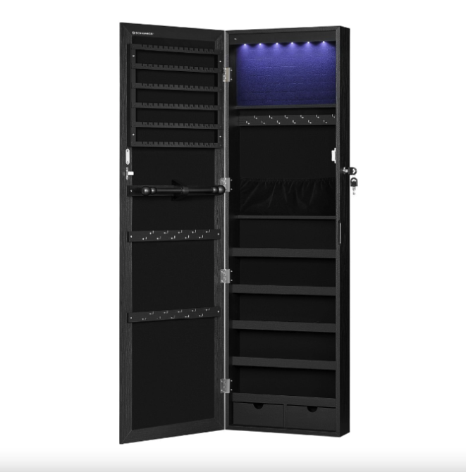 Дзеркало-шафа Leobert Kors з підсвіткою в стилі Loft чорний Київ - фото 2