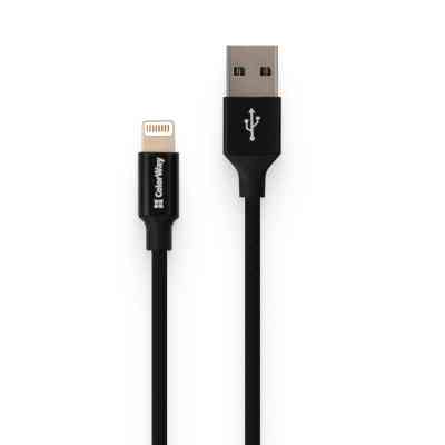 Дата кабель USB 2.0 AM to Lightning 2.0m black ColorWay (CW-CBUL007-BK) Винница