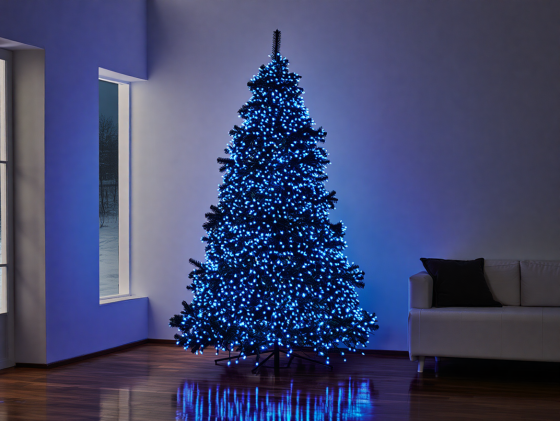 Гірлянда Різдвяна фея вулична 50 (м) 500 LED чорний провід Синій CF500L50MBBL Коломыя