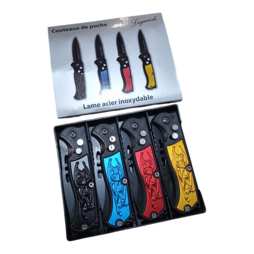 Нож выкидной Stainless КА018 комплект 4 ножа Днепр - изображение 4