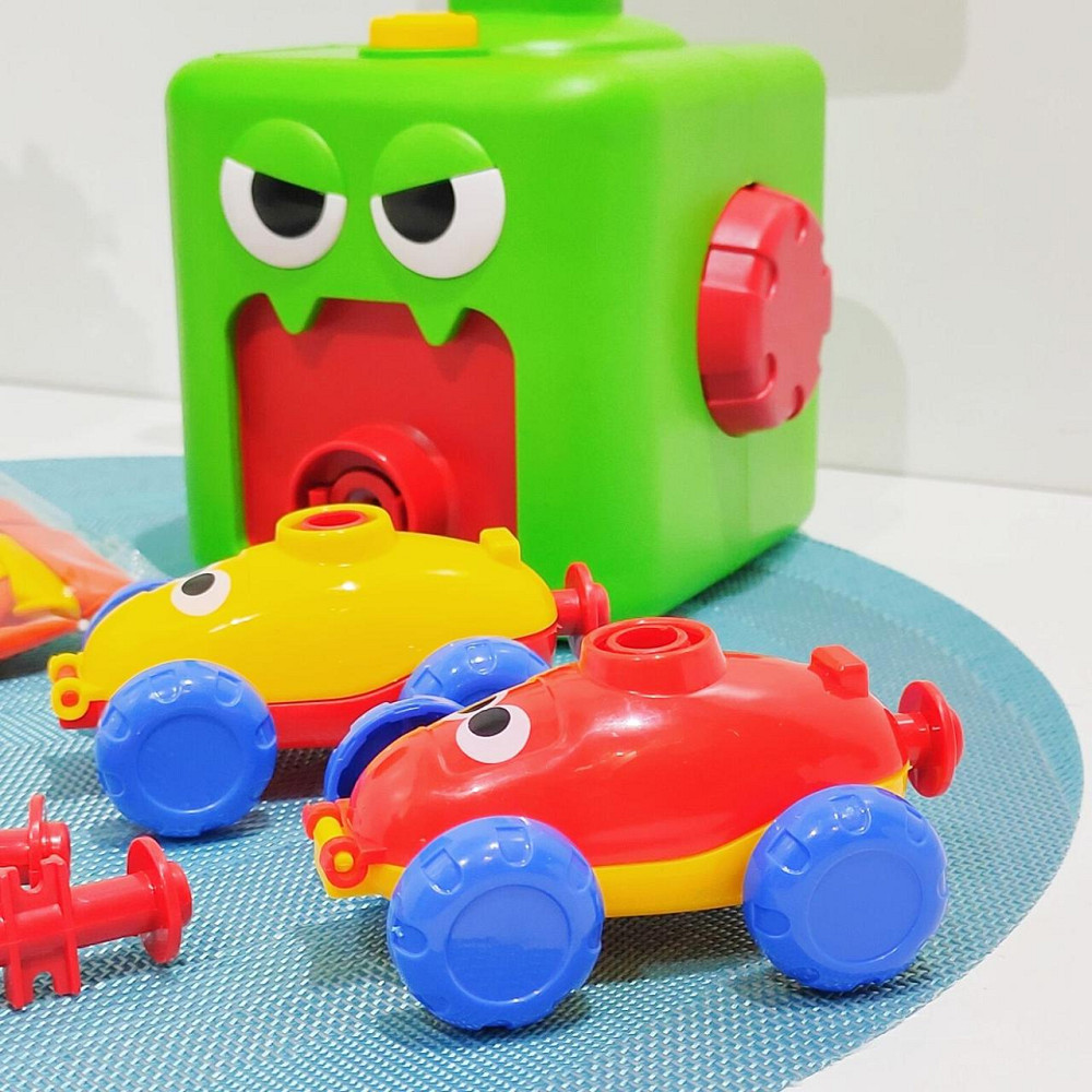 Установка з повітряними кульками Монстрік 2 машинки пакетик з кульками механічний принцип Зелена (KB 133) Чернігів - фото 2