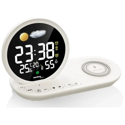 Настільний годинник Technoline Wireless Mobile Charging White (DAS302479) Вінниця - фото 4