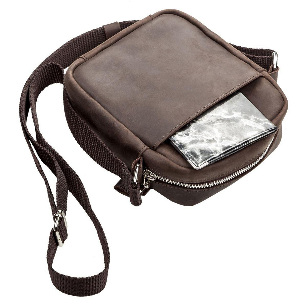 Сумка из винтажной кожи Коричневая (SHVIGEL) Киев - изображение 4