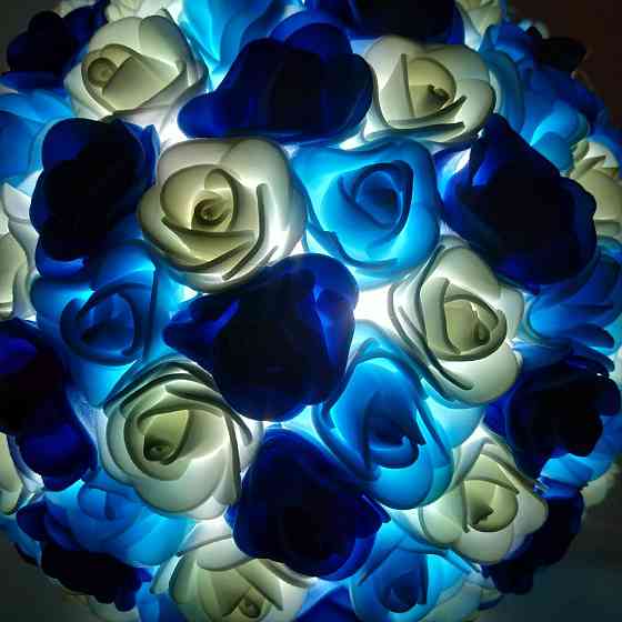 Світильник-нічник "Букет синьо-білих троянд" Дніпро