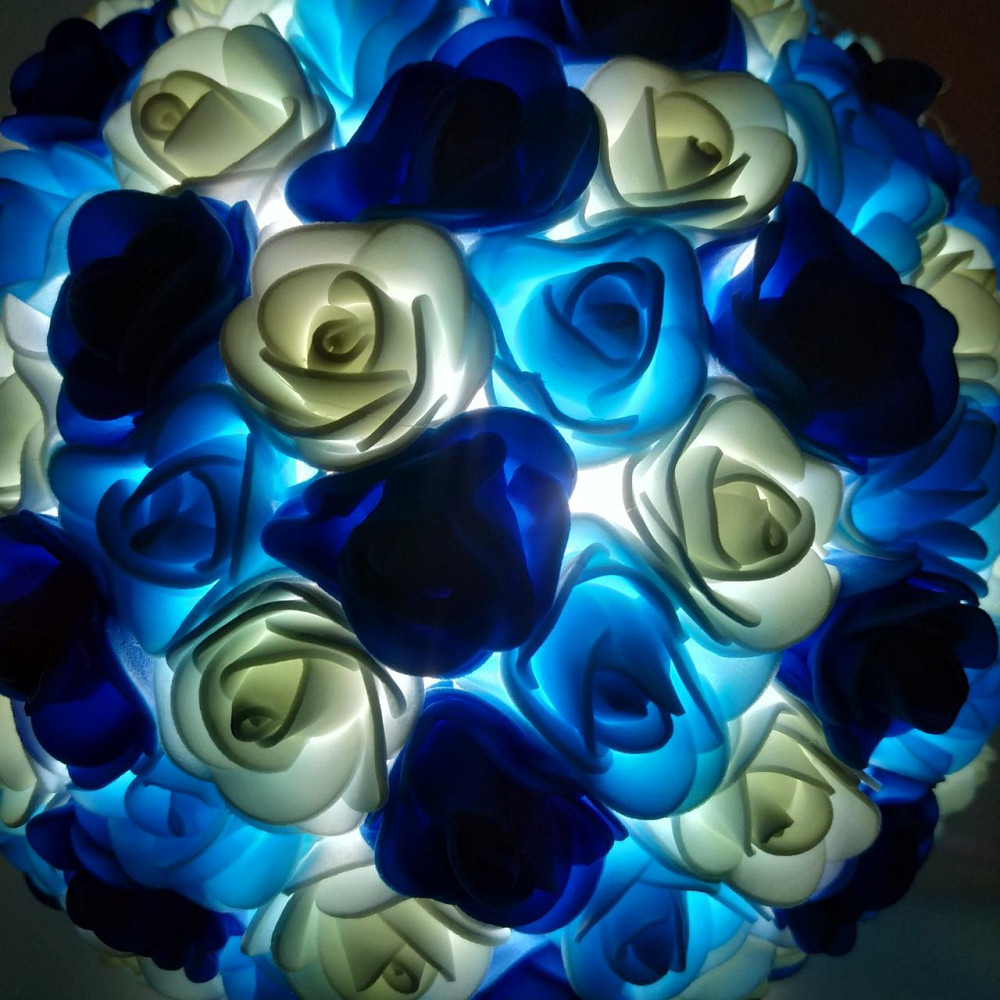 Світильник-нічник "Букет синьо-білих троянд" Дніпро - фото 2