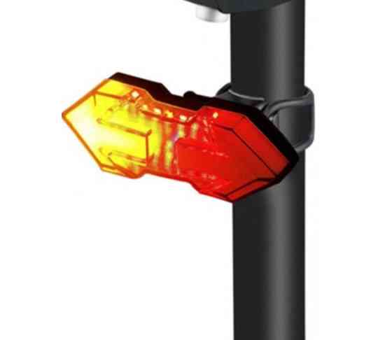 Задняя велофара с поворотниками HYD-040 (red+yellow) ЗУ micro USB + встроенный аккумулятор + пульт Винница