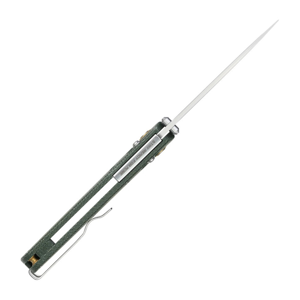 Ніж складаний туристичний SRM Medal 255L-MG3 (8.2 см) 140Cr / Micarta зелений Киев - изображение 5