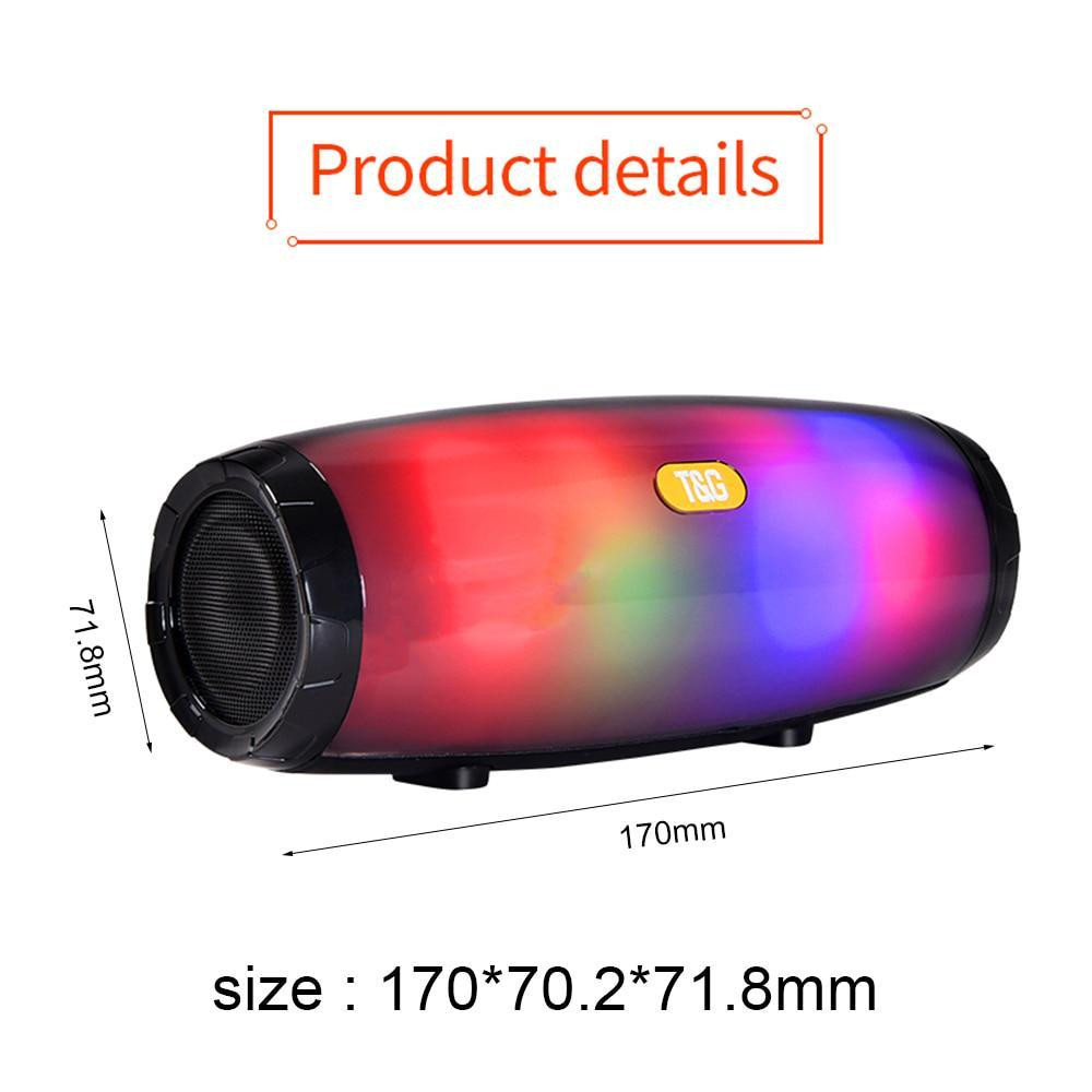 Портативна Bluetooth колонка TiG TG165C 7681 з водозахистом, LED-підсвіткою та потужним звуком Одеса - фото 2