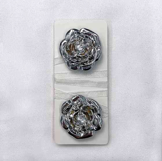 Магніти для штор і гардин Танго набір 2 шт Сріблястий з коричневим (81-161) Київ