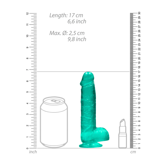 Фалоімітатор - Realrock Dildo 6" Turquoise Sex Aura Київ