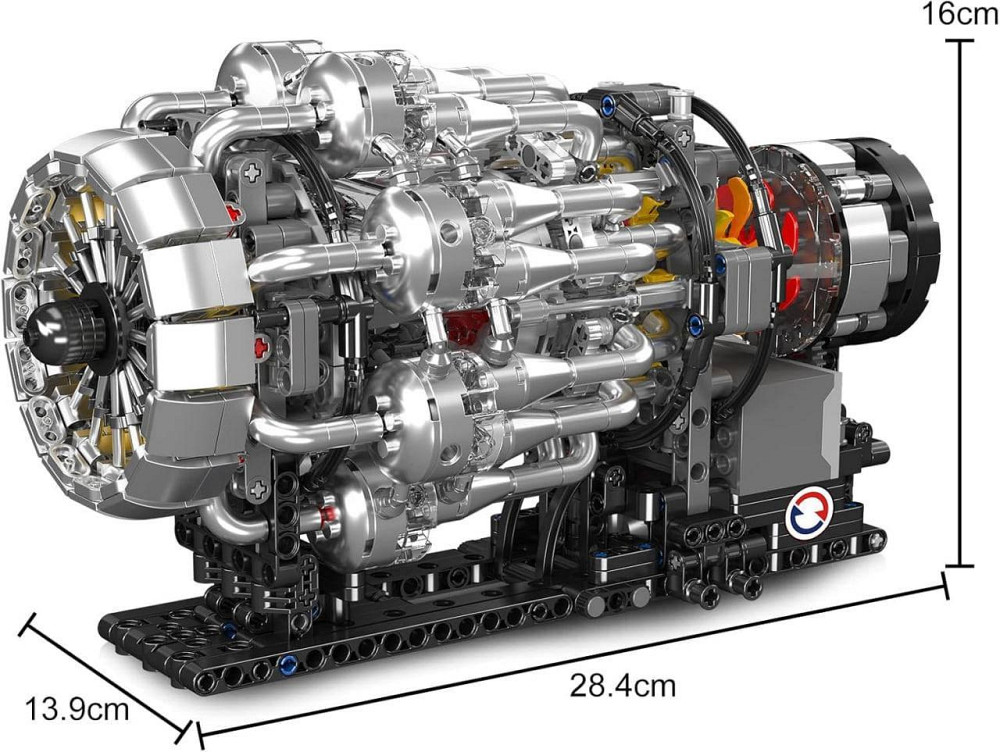 Конструктор Technic Турбореактивний двигун 1214 деталей — Mould King 10216, сумісний з LEGO Technic Київ - фото 3