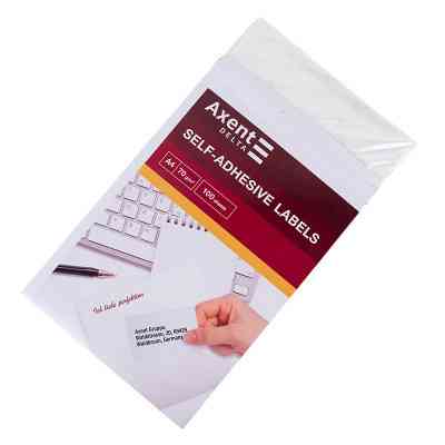 Етикетка самоклеюча Axent 70x42,4 (21 на листі) с/кл (100 листів) (D4464-A) Вінниця