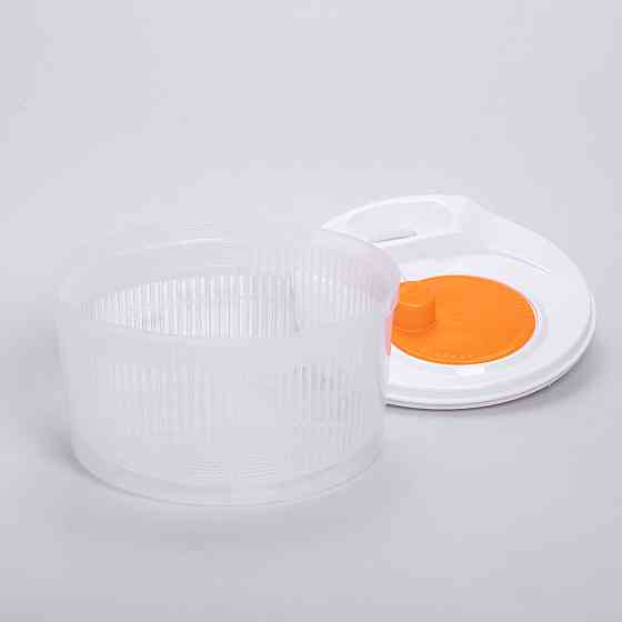 Сушарка для зелені та листя салату 22×21×16 (см) ручна мийка сушарка для зелені, овочів та ягід Помаранчевий HP-45-17O Коломыя