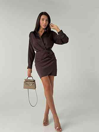 Жіноче привабливе елегантне коротке плаття double Шовк Армані Шоколад, 44/46 Одеса