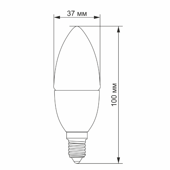 Лампа LED C37e 3,5W E14 3000K 220V Videx Житомир - изображение 2