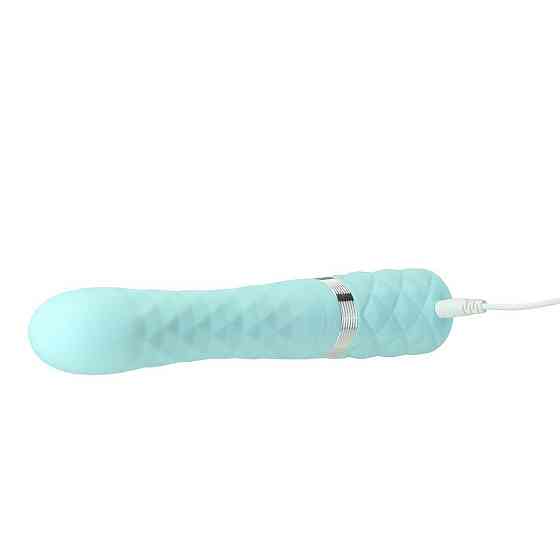 Роскошный кролик с ротацией и вибрацией Pillow Talk Lively, Teal, кристалл Сваровски, тройной отрост Sex Aura Киев