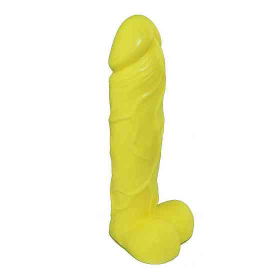 Крафтове мило-член із присоскою Чистий Кайф Yellow size L, натуральне Sex Aura Київ