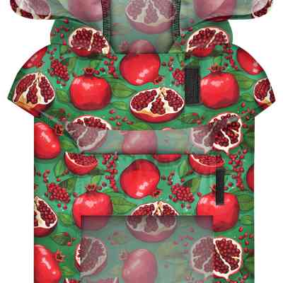 Дождевик для животных WAUDOG Clothes Накидка с капюшоном Гранаты XXS (354-4052) Винница