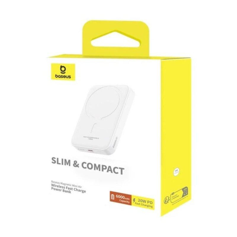 Павербанк 6000 mAh Baseus Mini Air 20W P10059002223-00 быстрая зарядка магнитная беспроводная зарядка power bank повербанк Одесса - изображение 12
