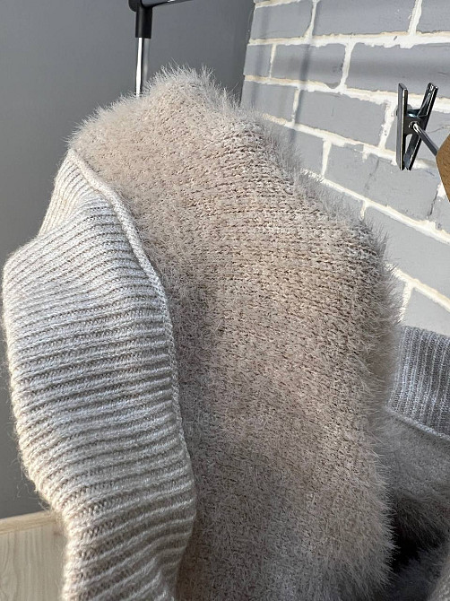 Лосини жіночі U 6161 - 6126 в'язка рубчик теплі з начесом на ангорі one size бежеві, бежевий, one size Київ - фото 4