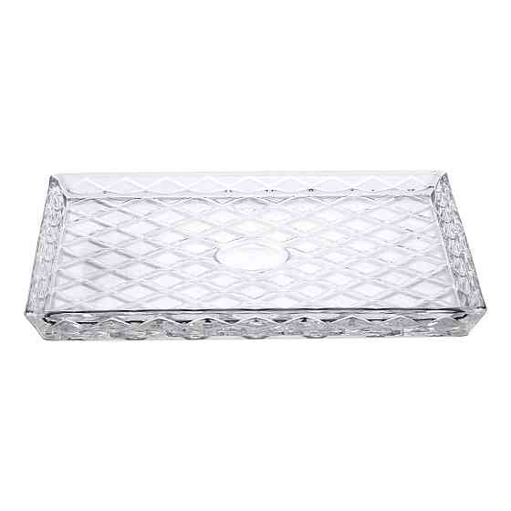 Стеклянне блюдо для закусок Lirmartur 24,5x20,5 см Київ