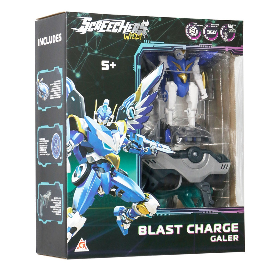 Дитячий ігровий набір S5 L1 ГАЛЕР Screechers Wild! EU686111 запускач-бластер, машинка-трансформер Вінниця - фото 3